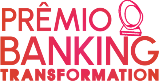 Logo do prêmio Banking Transformation 2023.